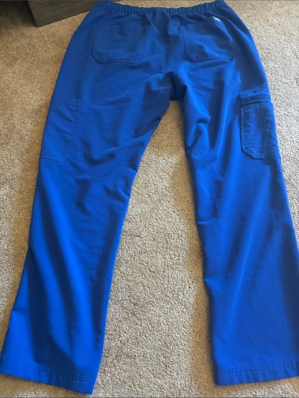 Figs Men’s Royal Blue Scrub Pants with Red Drawstring